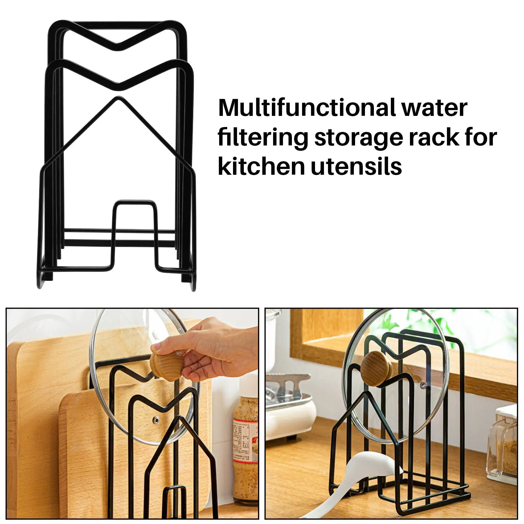 Chopping Board Organizer Stand Holder Cutting Board Rack Kitchen Countertop Pots Pan Lids Rack Organizer Flat Steel-A27R
Chopping Board Organizer Stand Holder Cutting Board Rack Kitchen Countertop Pots Pan Lids Rack Organizer Flat Steel-A27R
