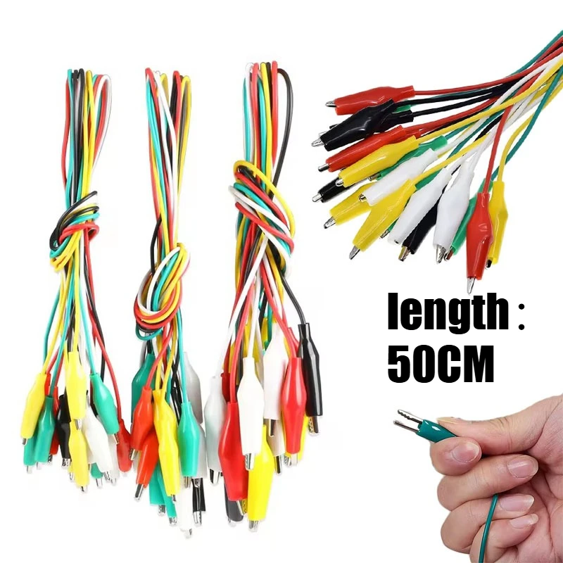 10pcs 50cm Colorful Crocodile Clips Battery Power Cord Sheath Electrician Pliers Double Head Test Pliers Car Accessories
10pcs 50cm Colorful Crocodile Clips Battery Power Cord Sheath Electrician Pliers Double Head Test Pliers Car Accessories