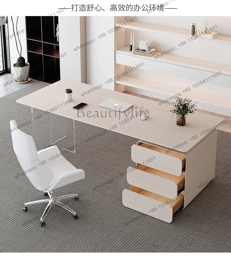 Advanced rock slab table Modern minimalist designer white desk acrylic light luxury desk
Advanced rock slab table Modern minimalist designer white desk acrylic light luxury desk