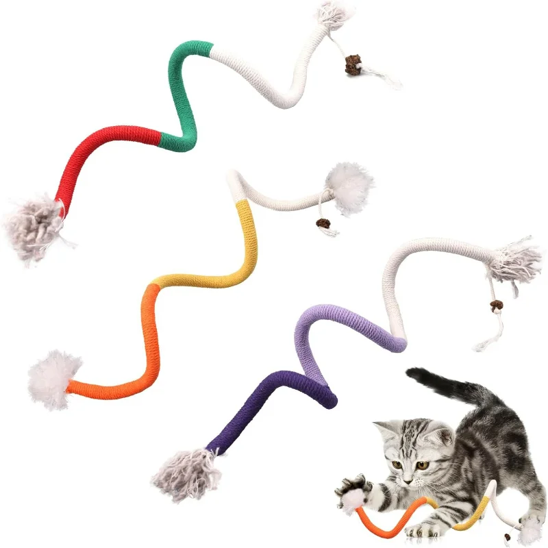 Durable, Long-lasting, and Fun Set of 3pcs Cat Rope Toys - Stimulating Interactive Kick Toys and Teeth Cleaning for Indoor Pets
Durable, Long-lasting, and Fun Set of 3pcs Cat Rope Toys - Stimulating Interactive Kick Toys and Teeth Cleaning for Indoor Pets
