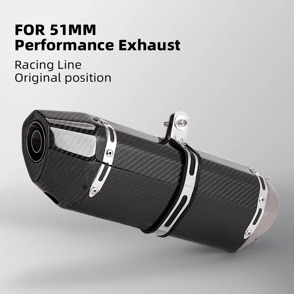 For 51MM motorcycle carbon fiber high-performance muffler Performance ExhaustRacing LineOriginal position
For 51MM motorcycle carbon fiber high-performance muffler Performance ExhaustRacing LineOriginal position