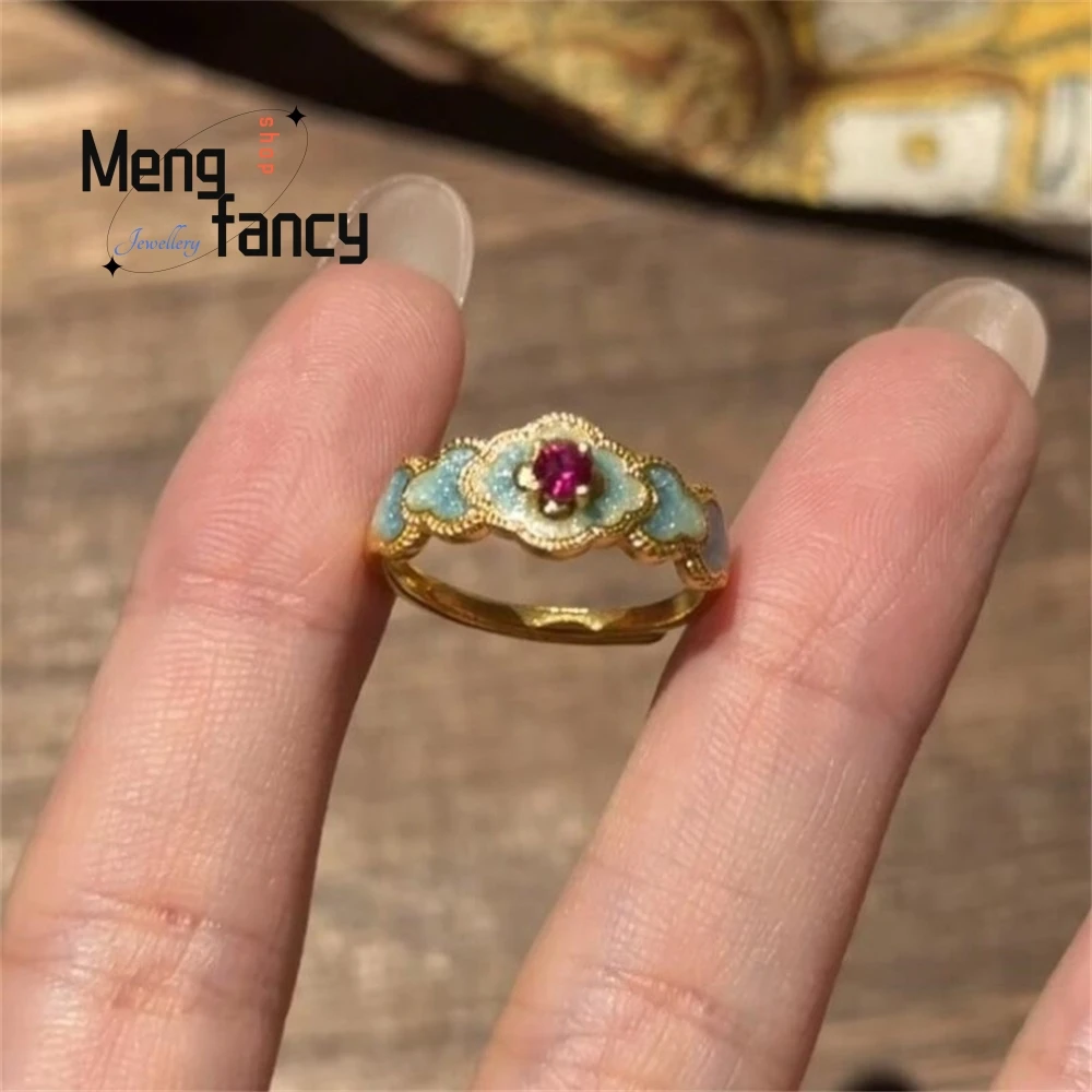 A New Vintage Silver Blue Enamel Drop Glaze Ring, A New Chinese Elegant And Noble Court Style Ring Fashion Jewelry Exquisite
A New Vintage Silver Blue Enamel Drop Glaze Ring, A New Chinese Elegant And Noble Court Style Ring Fashion Jewelry Exquisite