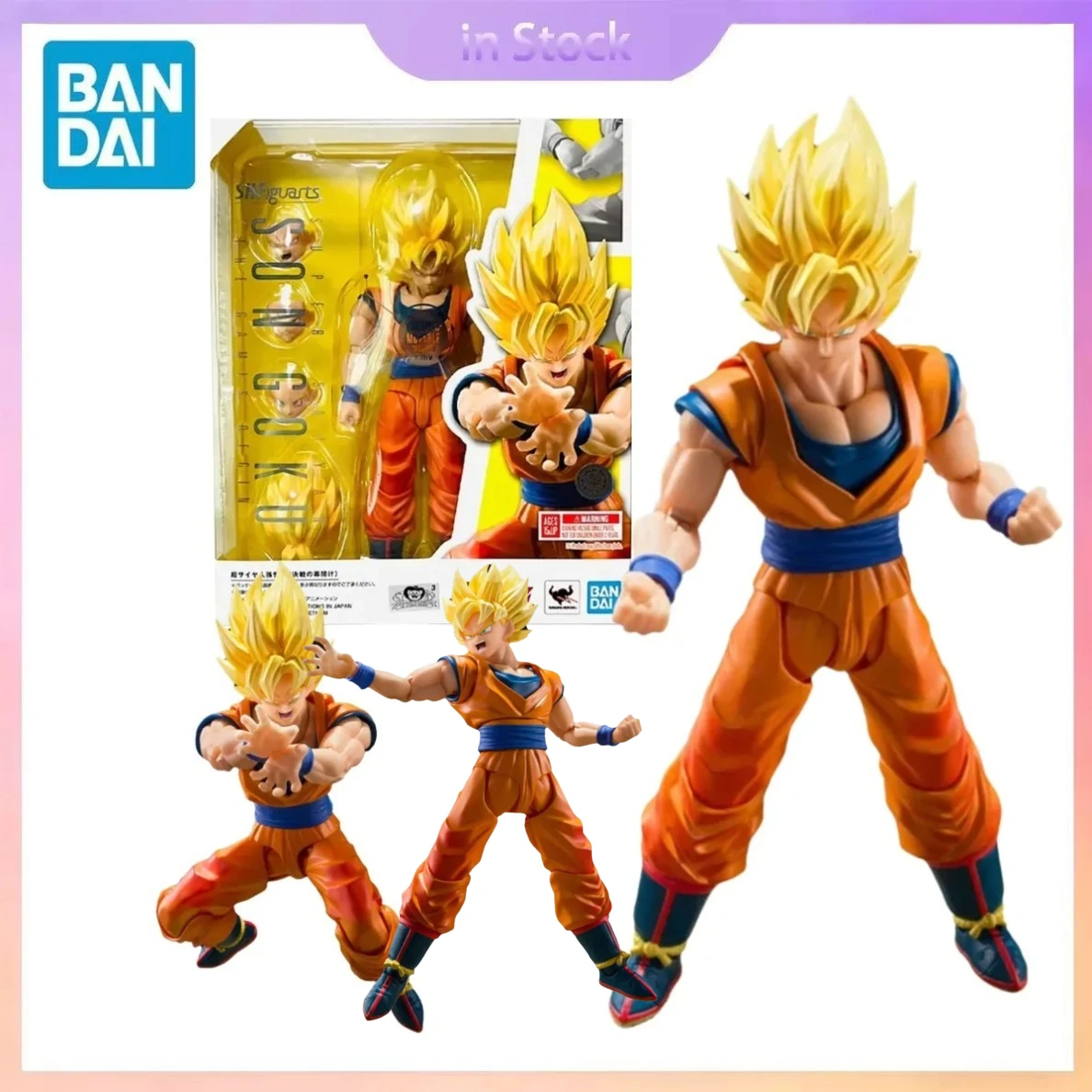 Genuine Original Bandai SHF Super Saiyan Son Goku 3.0 The Games Begin Dragon Ball Z Anime Collection Action Figure Model Kits
Genuine Original Bandai SHF Super Saiyan Son Goku 3.0 The Games Begin Dragon Ball Z Anime Collection Action Figure Model Kits
