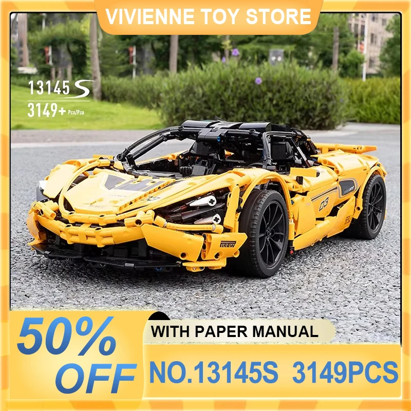 MOLD KING 13145S Технический P1 720S Спортивные чемпионы Автомобиль Строительный блок Гоночный автомобиль Кирпич Сборка Игрушка Рождественский подарок для ребенка
MOLD KING 13145S Технический P1 720S Спортивные чемпионы Автомобиль Строительный блок Гоночный автомобиль Кирпич Сборка Игрушка Рождественский подарок для ребенка
