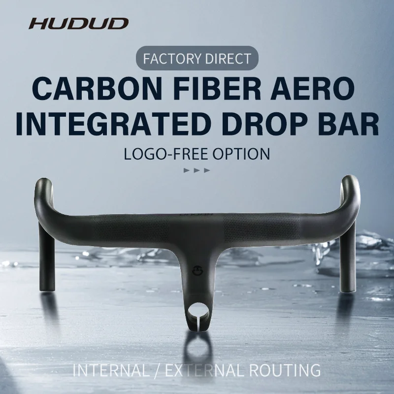 HUDUD W02 Full Carbon Fiber T700 Road Bike Ultra-Light Integrated Handlebar with Full Internal Cable Routing 385g
HUDUD W02 Full Carbon Fiber T700 Road Bike Ultra-Light Integrated Handlebar with Full Internal Cable Routing 385g