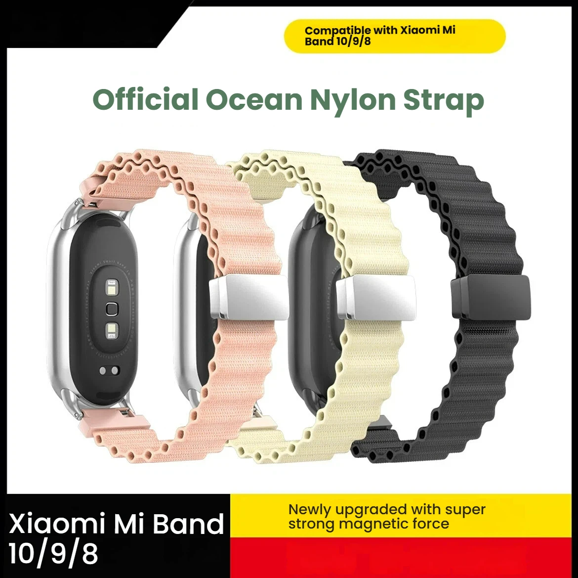 Nylon Strap for Mi Band 10 9 8 Smart Bracelet Watch Band Replacement For Xiaomi Smart Band 8 9 Magnetic buckle wristband
Nylon Strap for Mi Band 10 9 8 Smart Bracelet Watch Band Replacement For Xiaomi Smart Band 8 9 Magnetic buckle wristband