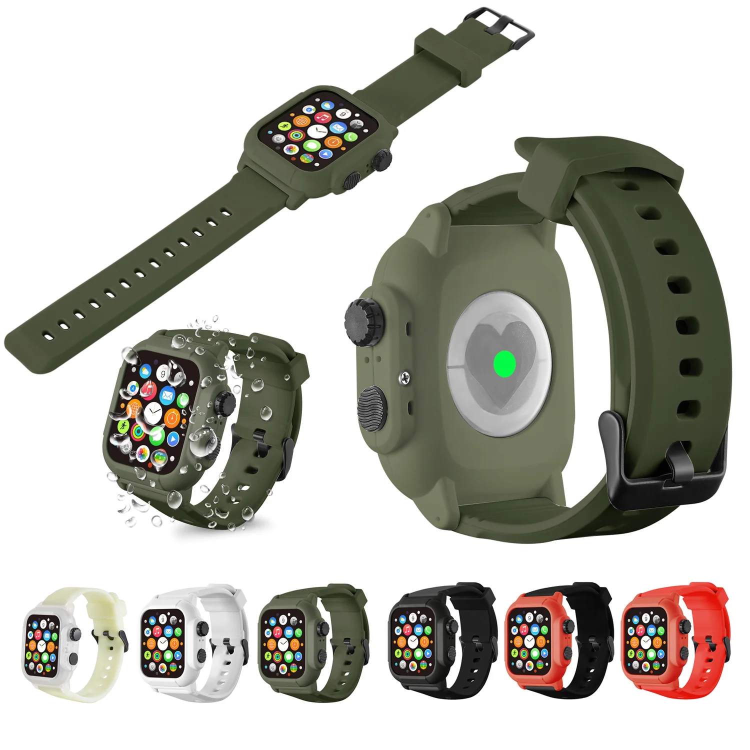 Противоударный силиконовый чехол для Apple Watch Series 8 7 SE 5 4 3, водонепроницаемый чехол, спортивный браслет для iWatch 44 мм 42 мм 45 мм, ремешок
Противоударный силиконовый чехол для Apple Watch Series 8 7 SE 5 4 3, водонепроницаемый чехол, спортивный браслет для iWatch 44 мм 42 мм 45 мм, ремешок