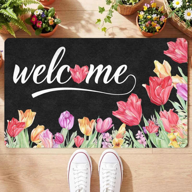 VIKAMA Watercolor Flowers Welcome Mat Non-Slip Washable Door Mat Indoor And Outdoor Spring And Summer Home Decoration
VIKAMA Watercolor Flowers Welcome Mat Non-Slip Washable Door Mat Indoor And Outdoor Spring And Summer Home Decoration