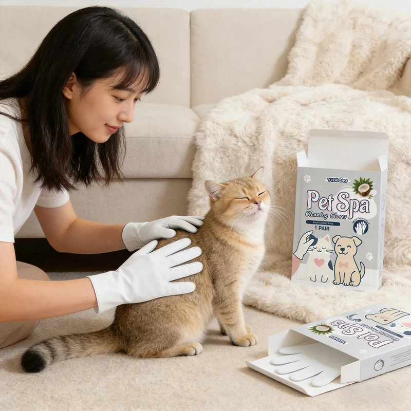 Pet Spa Cleaning Gloves No-Rinse Grooming Wipes for Dogs and Cats Deodorizing Massage Wipes
Pet Spa Cleaning Gloves No-Rinse Grooming Wipes for Dogs and Cats Deodorizing Massage Wipes