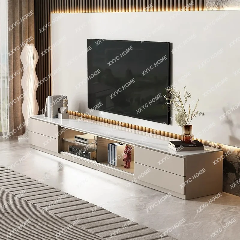 Modern simple floor-to-ceiling rock panel TV cabinet, cream wind floor cabinet, new customization
Modern simple floor-to-ceiling rock panel TV cabinet, cream wind floor cabinet, new customization
