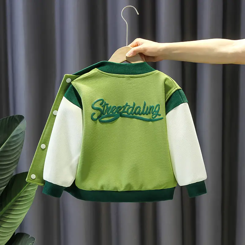 Children's Clothes Fashionable Patchwork Top Boys' Coat Spring New Baby Handsome Casual Baseball Uniform
Children's Clothes Fashionable Patchwork Top Boys' Coat Spring New Baby Handsome Casual Baseball Uniform
