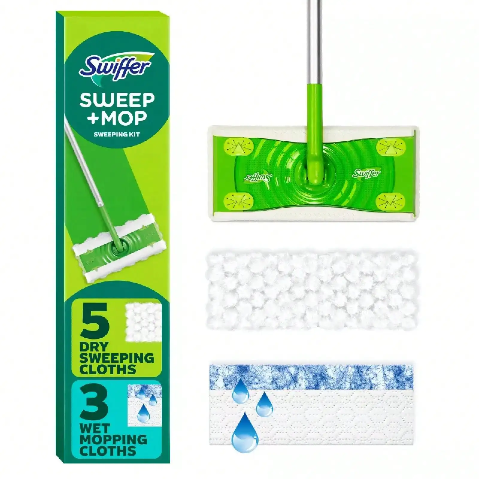 Sweep & Mop Starter Kit - 9ct: Multi-Surface Cleaning Tools, Plastic Material
Sweep & Mop Starter Kit - 9ct: Multi-Surface Cleaning Tools, Plastic Material