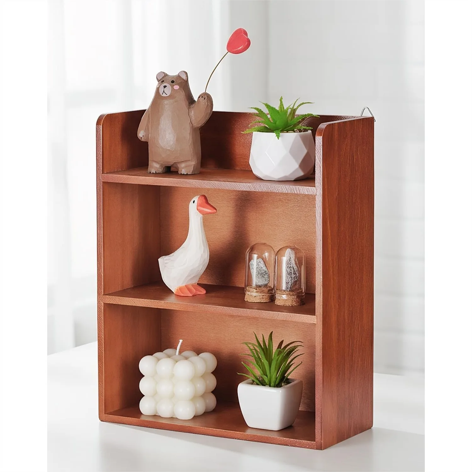 3-Tier Vintage Display Shelf for Wall or Desk, Small Wooden Shadow Box for Collectibles, Mini Figures, Perfumes & Essential
3-Tier Vintage Display Shelf for Wall or Desk, Small Wooden Shadow Box for Collectibles, Mini Figures, Perfumes & Essential