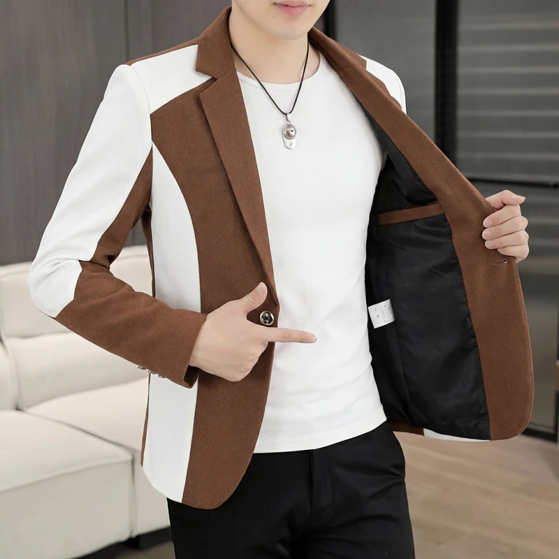 Spring new men's stylish banquet party multi-color placket Korean-style fashionable slim-fit casual jacket for men
Spring new men's stylish banquet party multi-color placket Korean-style fashionable slim-fit casual jacket for men