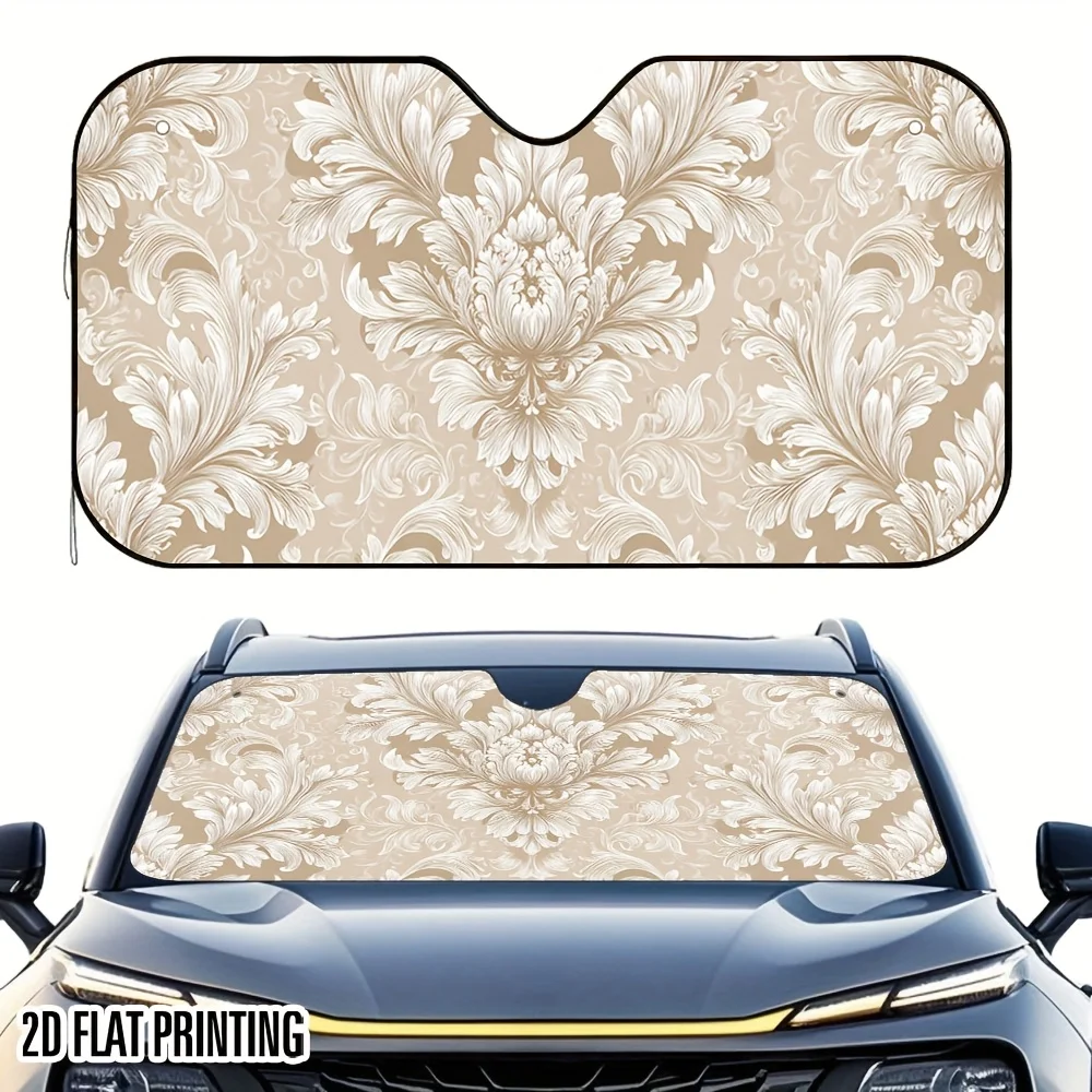 1 шт. Элегантный бежево-белый автомобильный солнцезащитный козырек с цветочным принтом и 4 присосками, складной солнцезащитный козырек - жаро- и блики, устойчивый к царапинам чехол,
1 шт. Элегантный бежево-белый автомобильный солнцезащитный козырек с цветочным принтом и 4 присосками, складной солнцезащитный козырек - жаро- и блики, устойчивый к царапинам чехол,