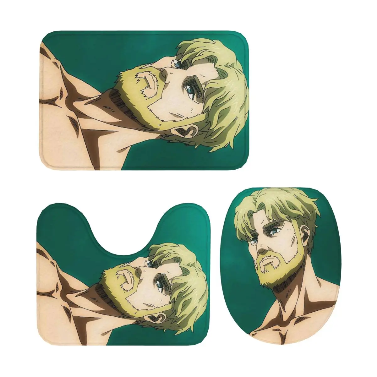 Attack On Titan Zeke Yeager 3 Pcs Bath Mat Bathroom Set Toilet Lid Cover Home Decor Non-Slip Carpet Floor Rug
Attack On Titan Zeke Yeager 3 Pcs Bath Mat Bathroom Set Toilet Lid Cover Home Decor Non-Slip Carpet Floor Rug