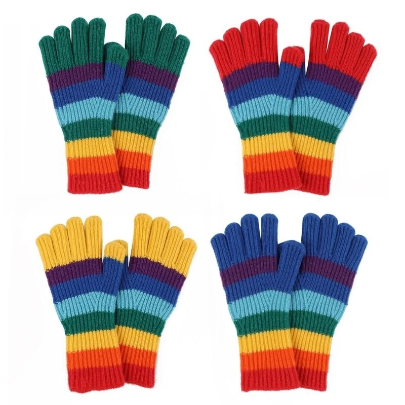 652F Thickened Rainbow Gloves Full Finger Cartoon Stripe Mittens Cosplay Supplies
652F Thickened Rainbow Gloves Full Finger Cartoon Stripe Mittens Cosplay Supplies
