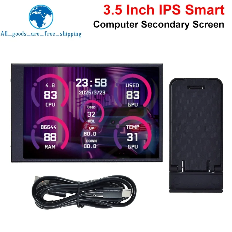 3,5-дюймовый IPS TYPE-C дополнительный экран компьютера CPU GPU RAM HDD MonitorUSB-дисплей для свободного AIDA64 с USB-кабелем
3,5-дюймовый IPS TYPE-C дополнительный экран компьютера CPU GPU RAM HDD MonitorUSB-дисплей для свободного AIDA64 с USB-кабелем