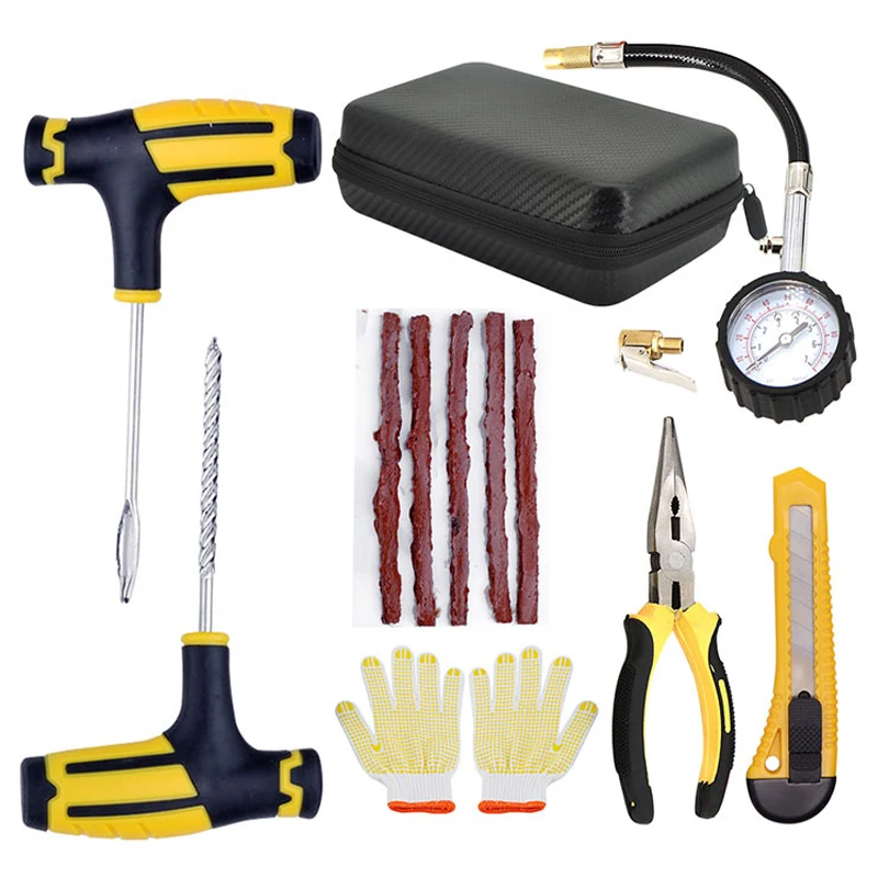 Car Tire Repair Tool Tire Tyre Puncture Plug Studding Tool Set for Truck Auto Car Motorcycle Tire Repair Tool Kit Car Accessory
Car Tire Repair Tool Tire Tyre Puncture Plug Studding Tool Set for Truck Auto Car Motorcycle Tire Repair Tool Kit Car Accessory