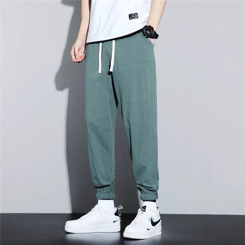 Summer Cotton Linen Men's Loose Casual Pants Khaki Thin Harem Sports orts Youth Active Sle mid Waist Long Trousers
Summer Cotton Linen Men's Loose Casual Pants Khaki Thin Harem Sports orts Youth Active Sle mid Waist Long Trousers