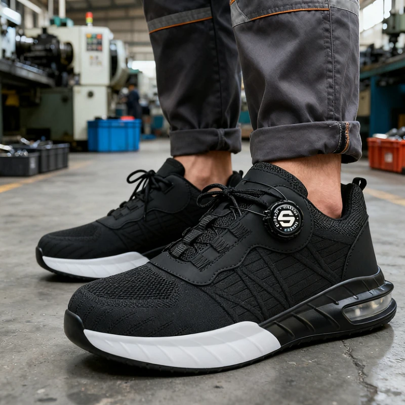 Защитная обувь для мужчин, прочная обувь с защитным стальным носком, износостойкая, удобная рабочая обувь для строительных работ, женская
Защитная обувь для мужчин, прочная обувь с защитным стальным носком, износостойкая, удобная рабочая обувь для строительных работ, женская