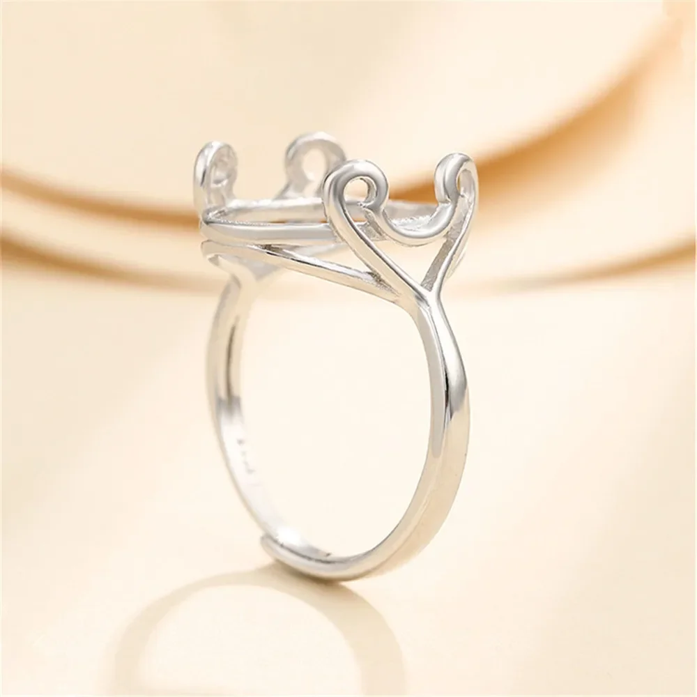 Ring Base for 12x16mm Oval Cabochons Ring Setting White Gold Plated 925 Silver Adjustable Ring Blank SR0243
Ring Base for 12x16mm Oval Cabochons Ring Setting White Gold Plated 925 Silver Adjustable Ring Blank SR0243