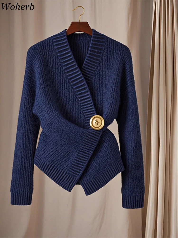 Temperament Sueter Mujer Korean One-button Cardigan Coat 2025 Women's Clothing V-neck Vintage Knitted Sweater Tops Pull Femme
Temperament Sueter Mujer Korean One-button Cardigan Coat 2025 Women's Clothing V-neck Vintage Knitted Sweater Tops Pull Femme