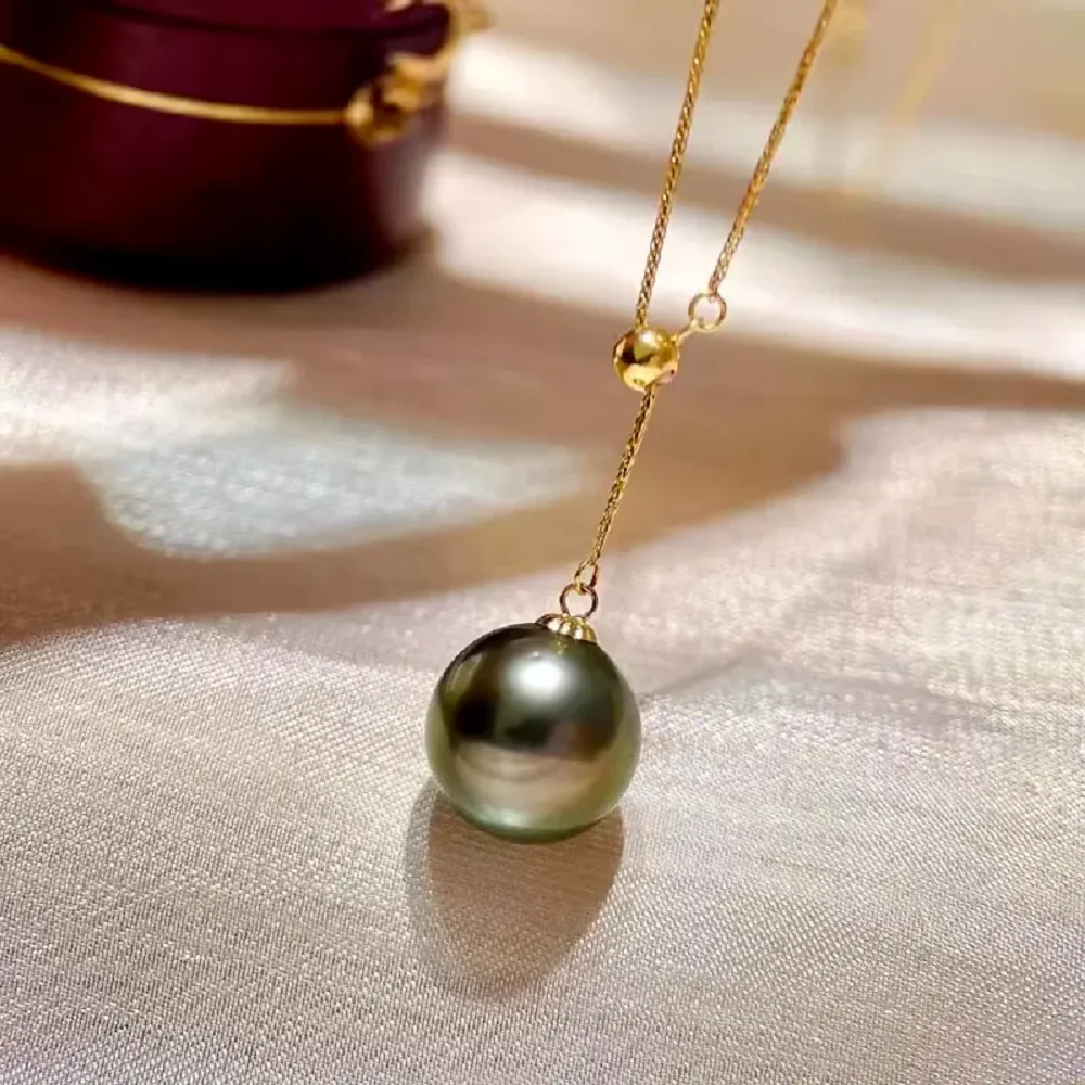 Extra large AAAAA round 11-12mm 11-10mm 10-9mm 9-8mm natural South Sea black pearl pendant necklace 925S 18inhc
Extra large AAAAA round 11-12mm 11-10mm 10-9mm 9-8mm natural South Sea black pearl pendant necklace 925S 18inhc