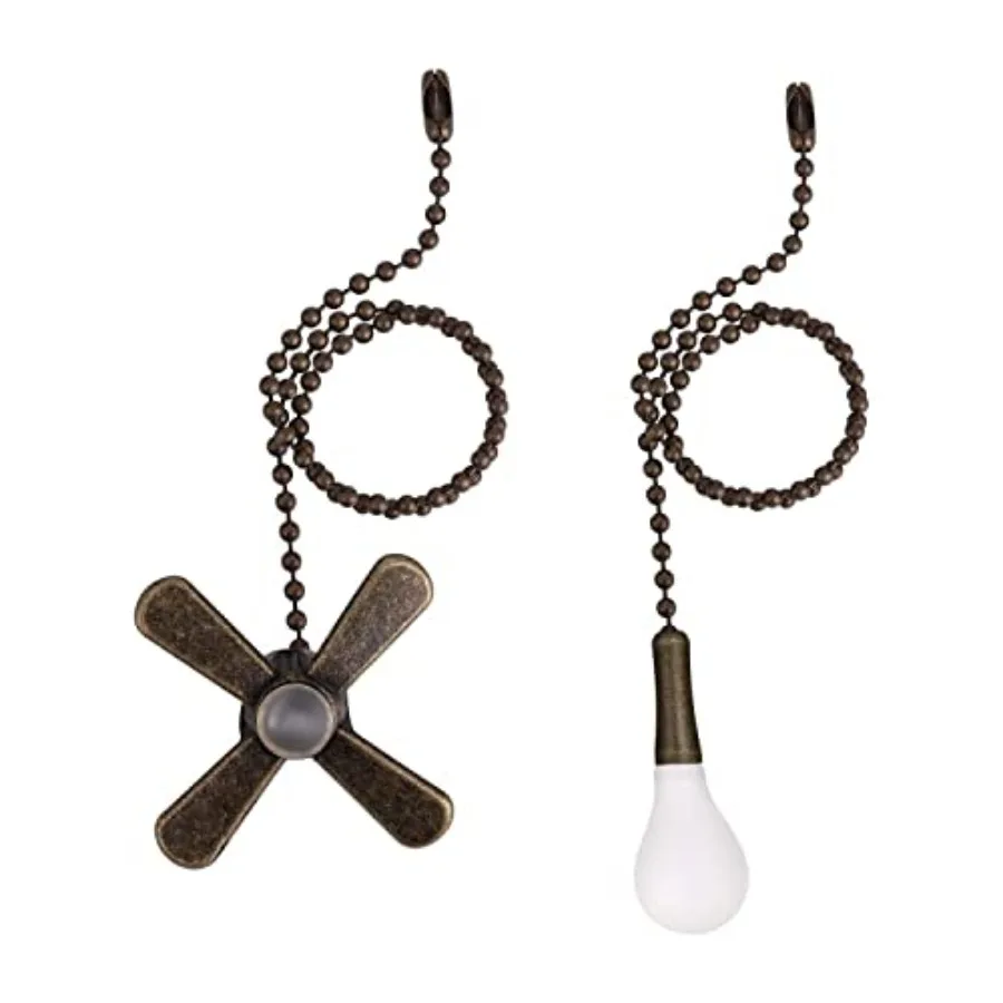 Ceiling Fan Pull Chain, Extra with Decorative Frosted Glass Bulb and Fan Cord, Fit All Standard 3mm Diameter Ceil
Ceiling Fan Pull Chain, Extra with Decorative Frosted Glass Bulb and Fan Cord, Fit All Standard 3mm Diameter Ceil