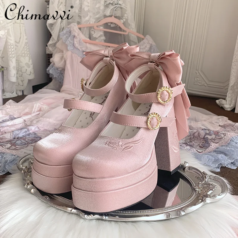 Lolita Original Waterproof Table Elegant High Heel Sweet Bow Mary Jane Shoes Spring New Cos Princess Ladies Party Pumps Shoes
Lolita Original Waterproof Table Elegant High Heel Sweet Bow Mary Jane Shoes Spring New Cos Princess Ladies Party Pumps Shoes