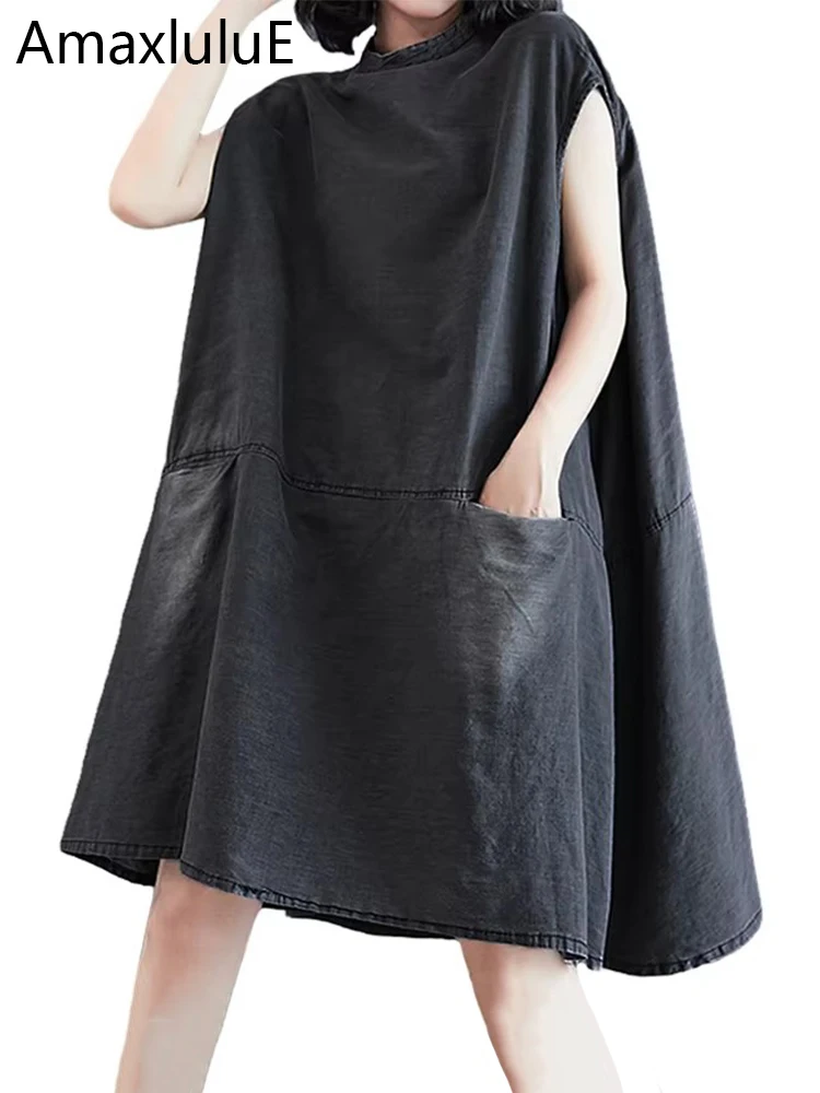Amax luluE 2025 Summer Womens Fashion Sleeveless Loose Denim Mini Dresses Ladies Luxury Casual Vintage Oversized Cotton Vestidos
Amax luluE 2025 Summer Womens Fashion Sleeveless Loose Denim Mini Dresses Ladies Luxury Casual Vintage Oversized Cotton Vestidos