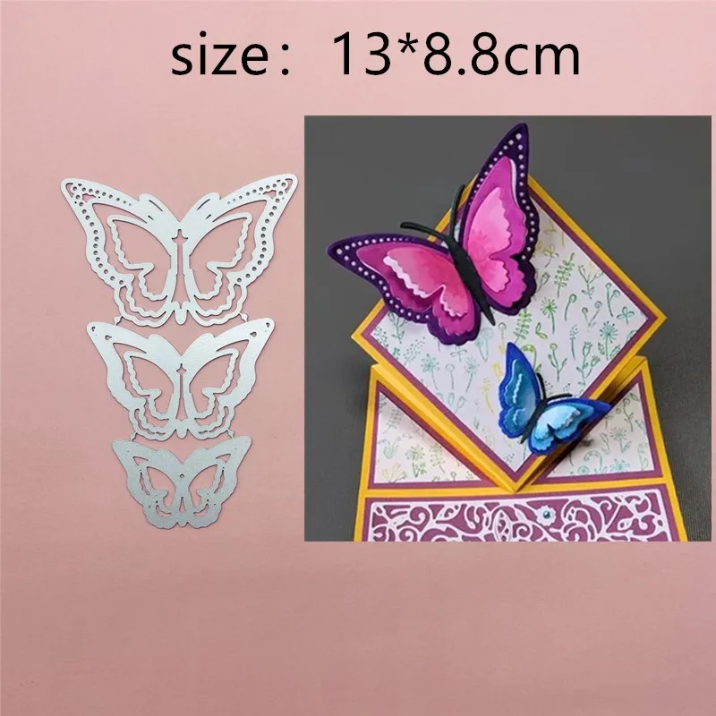 3Pcs Hollowed Out Butterfly Metal Cut Dies Stencils for Scrapbooking Stamp/photo album Decorative Embossing DIY Paper Cards
3Pcs Hollowed Out Butterfly Metal Cut Dies Stencils for Scrapbooking Stamp/photo album Decorative Embossing DIY Paper Cards