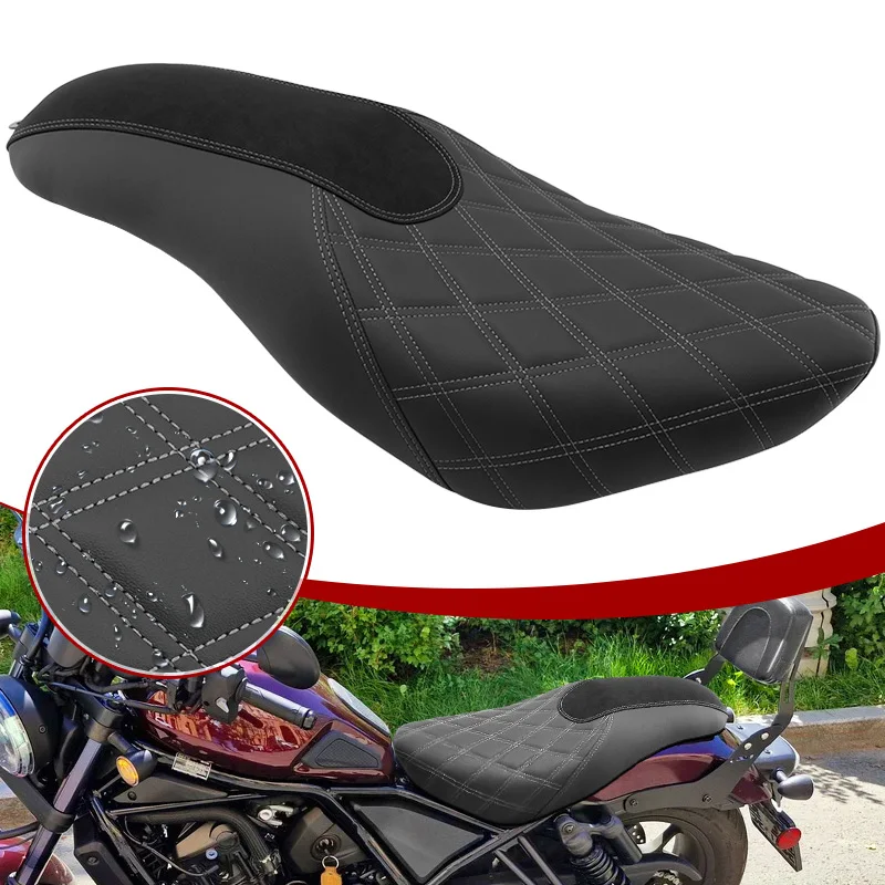 Motorcycle Rider Passenger One-Piece Seat Cushion Comfortable Fit For Honda Rebel CMX 1100 CM1100 CMX1100 2021-2025
Motorcycle Rider Passenger One-Piece Seat Cushion Comfortable Fit For Honda Rebel CMX 1100 CM1100 CMX1100 2021-2025