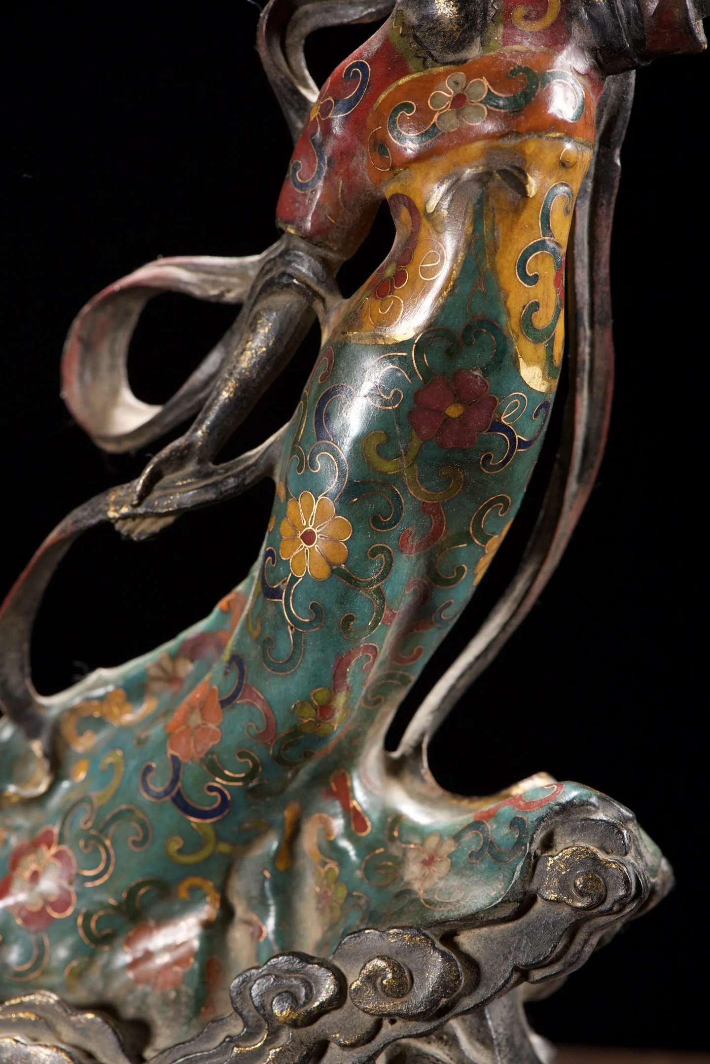12"Old Bronze Cloisonne Enamel Goddess Chang'e fly to the moon immortal fairy Flying beauty goddess Statue Study Amass wealt
12"Old Bronze Cloisonne Enamel Goddess Chang'e fly to the moon immortal fairy Flying beauty goddess Statue Study Amass wealt