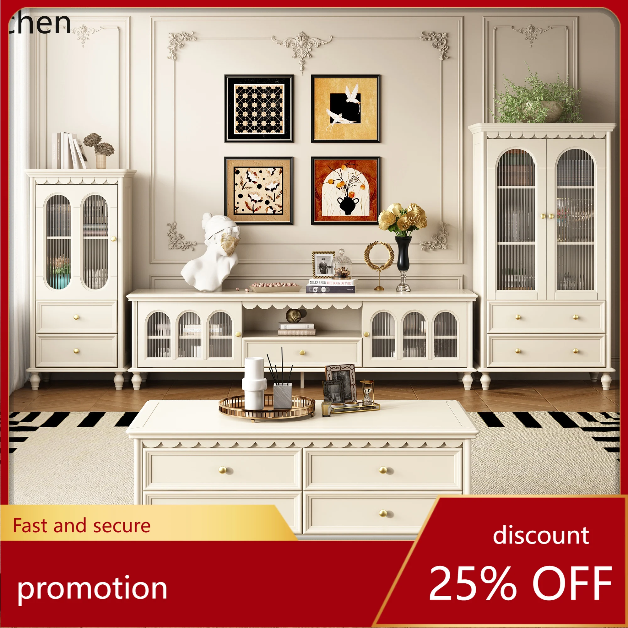 ZML TV Cabinet and Coffee Table Set Antique Solid Wood Tall Living Room Storage Cabinet Floor Cabinet
ZML TV Cabinet and Coffee Table Set Antique Solid Wood Tall Living Room Storage Cabinet Floor Cabinet