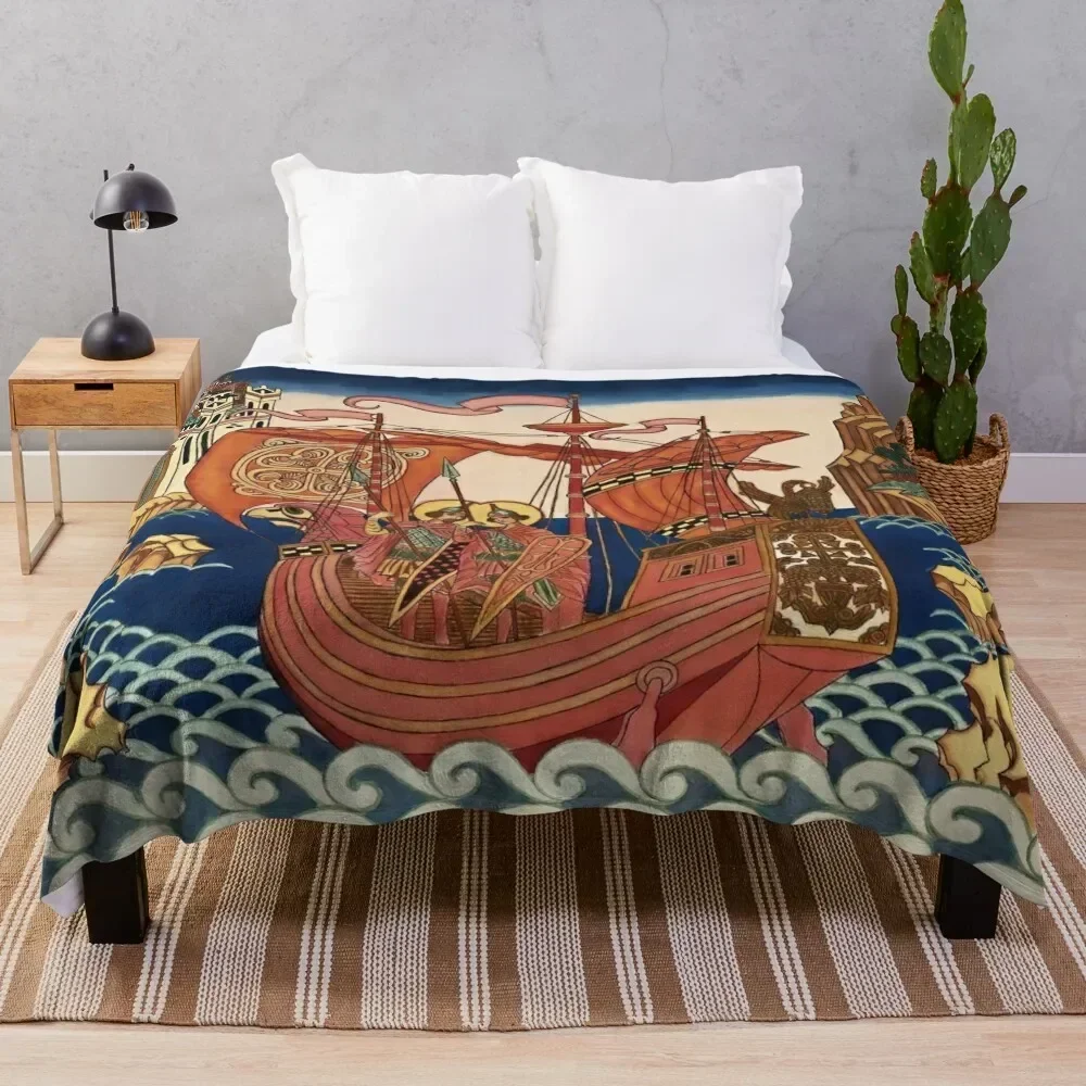 Saints on the Ship by Ivan Bilibin Throw Blanket Summer Cool Breathable Blanket for Sleeping
Saints on the Ship by Ivan Bilibin Throw Blanket Summer Cool Breathable Blanket for Sleeping