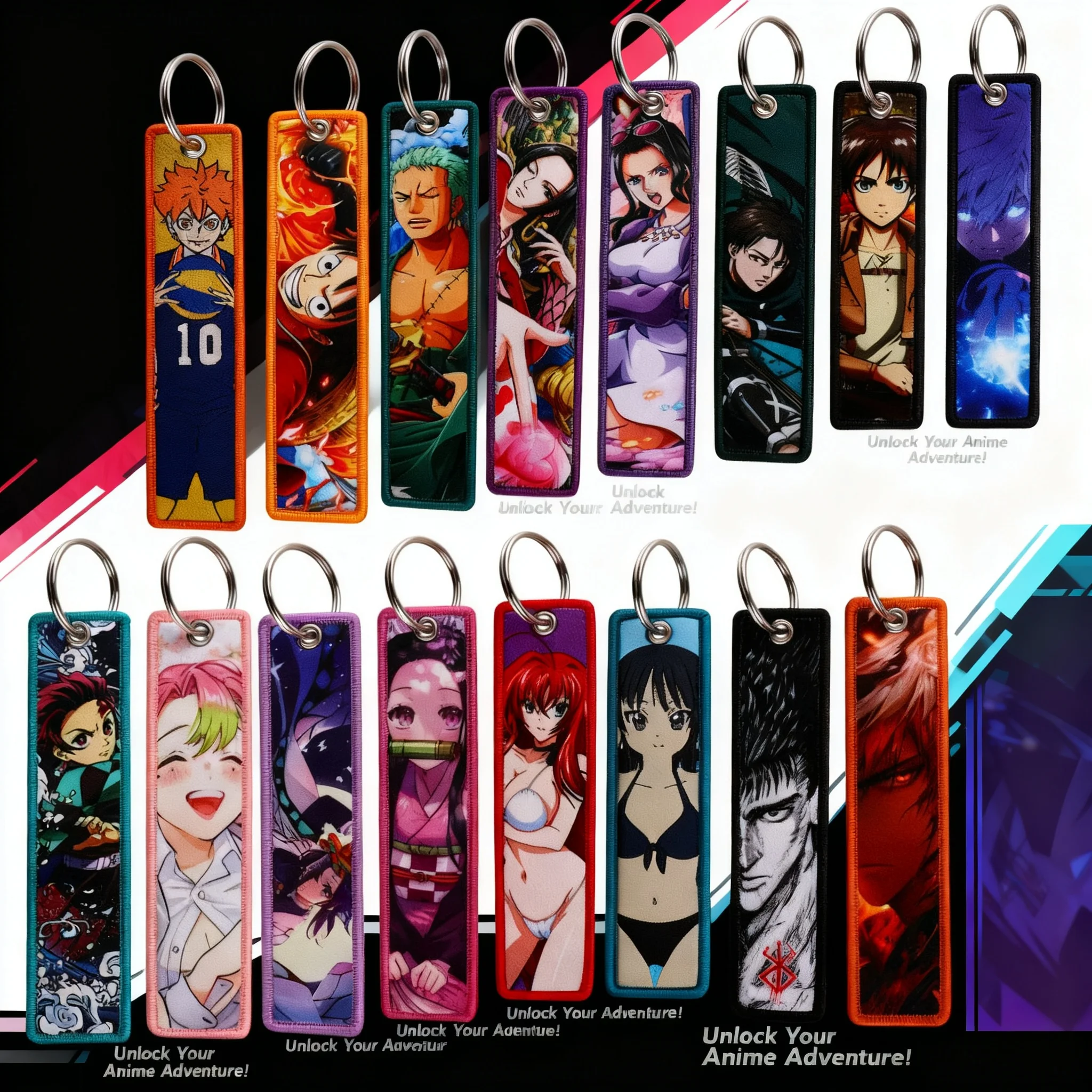 Cool Man Embroidery Key Fobs Keychains for Women Anime Key Tags Keyring Accessories Toys Gift
Cool Man Embroidery Key Fobs Keychains for Women Anime Key Tags Keyring Accessories Toys Gift
