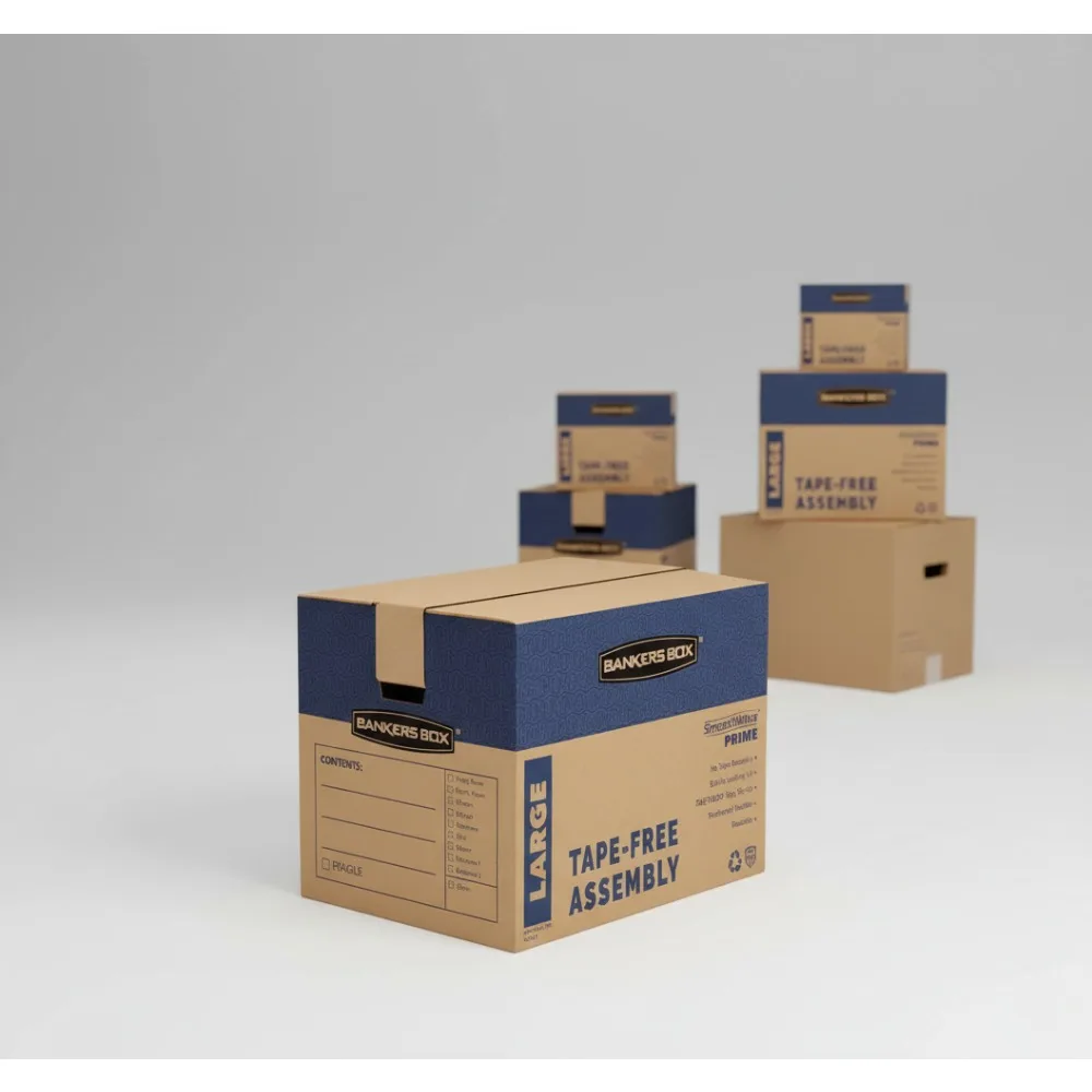 Large Moving Boxes 6-Pack with Reinforced Handles, Tape-Free Assembly, Attached Lid 18x18x24 Inch
Large Moving Boxes 6-Pack with Reinforced Handles, Tape-Free Assembly, Attached Lid 18x18x24 Inch