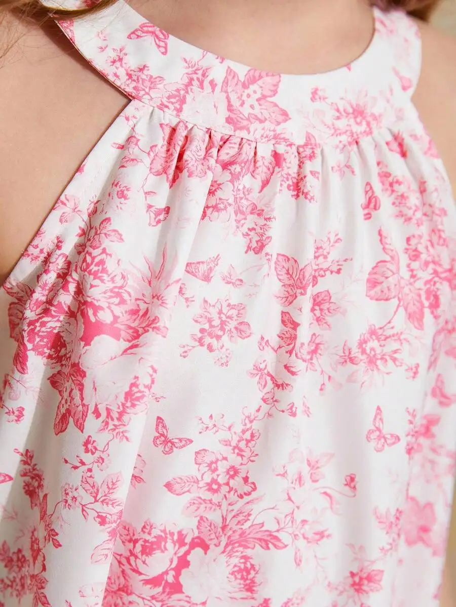 Womens Floral Print Sleeveless Halter Neck Loose Casual Vacation Dress
Womens Floral Print Sleeveless Halter Neck Loose Casual Vacation Dress