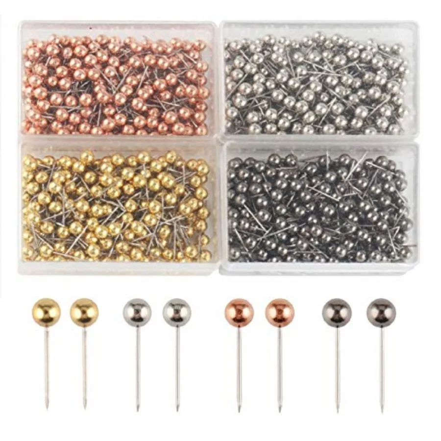 800 Pieces Map Tacks 1/8-Inch Retro Metallic Color Beads Head Marking Push Pins, 4 Colors
800 Pieces Map Tacks 1/8-Inch Retro Metallic Color Beads Head Marking Push Pins, 4 Colors