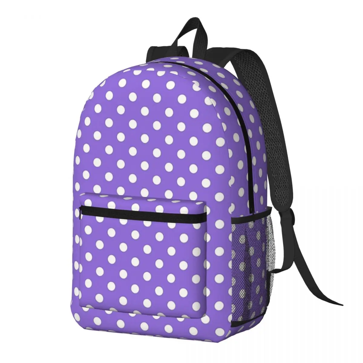 White Polka Dots Over Purple Backpack Daypack Large Capacity Kids BookBag School Bag Shoulder Bags for Men Women
White Polka Dots Over Purple Backpack Daypack Large Capacity Kids BookBag School Bag Shoulder Bags for Men Women