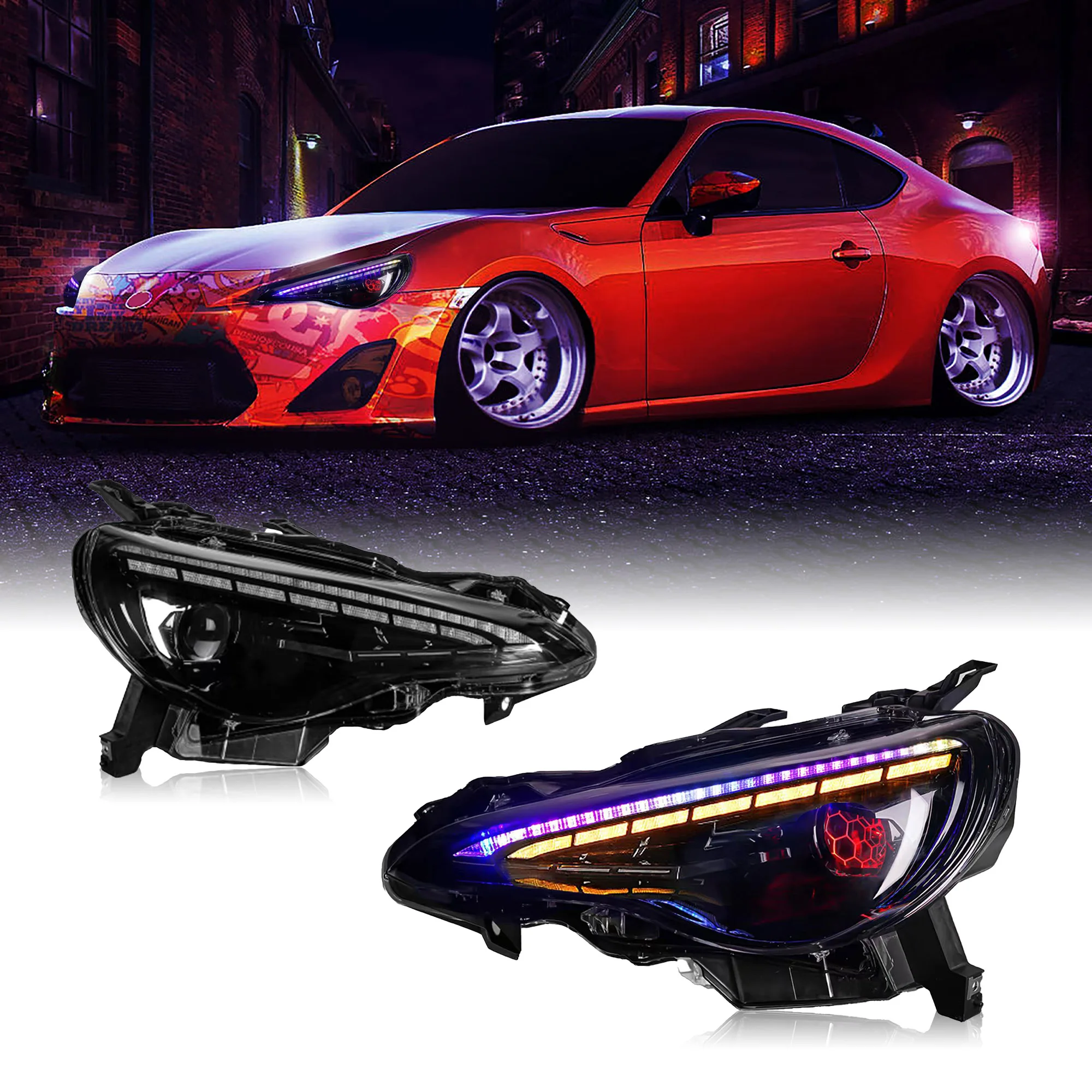 Exclusive Production for GT86 Subaru BRZ LED Headlights with RGB Headlight Assembly
Exclusive Production for GT86 Subaru BRZ LED Headlights with RGB Headlight Assembly