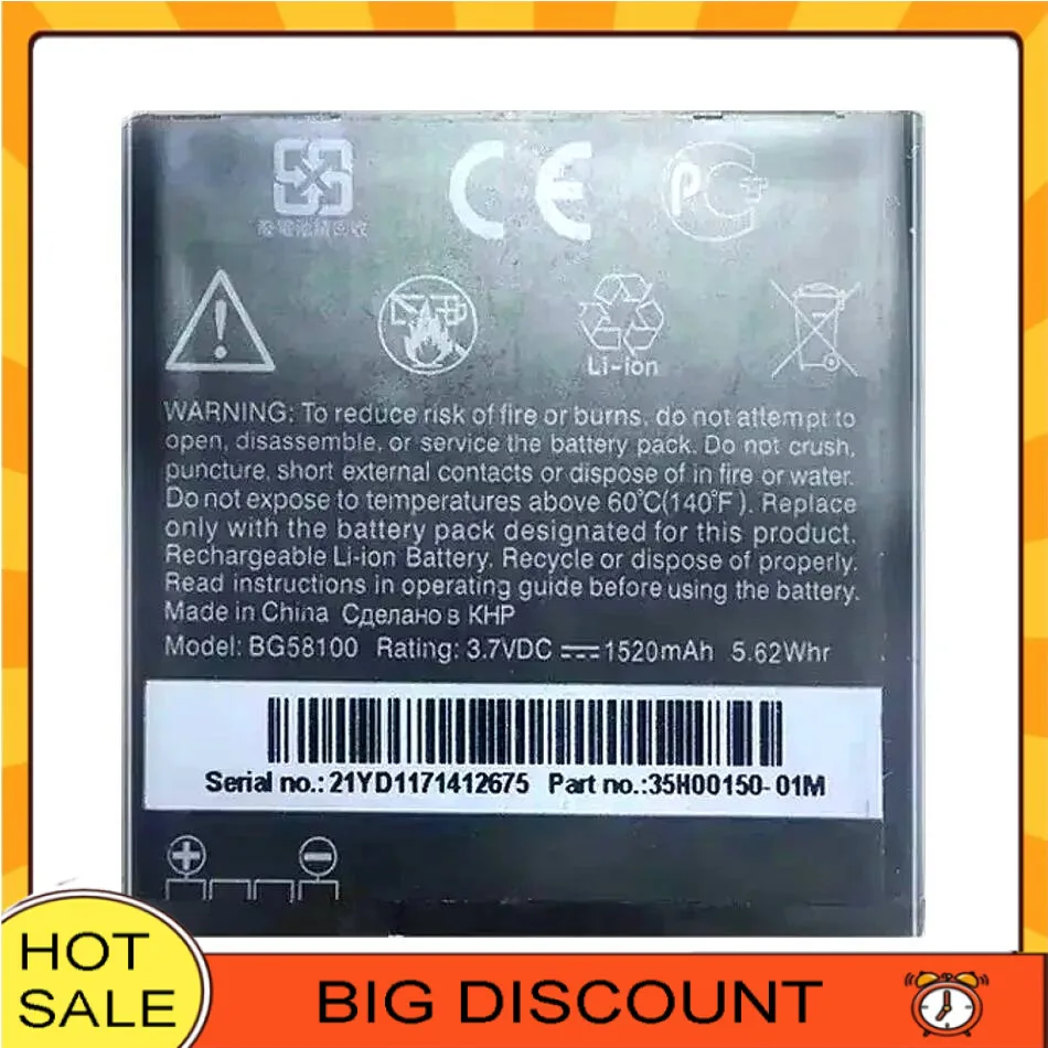 Аккумулятор мобильного телефона BG58100 1520 мАч для Htc G14 G17 G18 G21 G22 Радар 4G S610d Sensation XE Z710e Z710T Z715E
Аккумулятор мобильного телефона BG58100 1520 мАч для Htc G14 G17 G18 G21 G22 Радар 4G S610d Sensation XE Z710e Z710T Z715E