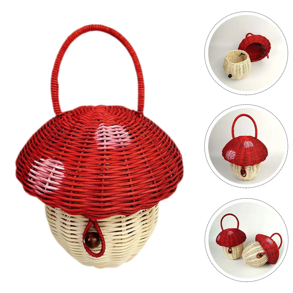 Wicker Fruit Basket Mushroom Storage Baskets Bucket Acorn Shaped Bag Woven Shopping
Wicker Fruit Basket Mushroom Storage Baskets Bucket Acorn Shaped Bag Woven Shopping