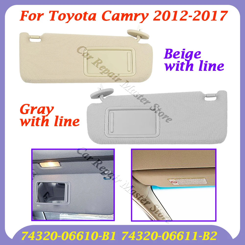 74320-06610-B1 74320-06611-B2 Car Interior Front Gray Beige Left Right Sun Visors For Toyota Camry 2012 2013 2014 2015 2016 2017
74320-06610-B1 74320-06611-B2 Car Interior Front Gray Beige Left Right Sun Visors For Toyota Camry 2012 2013 2014 2015 2016 2017