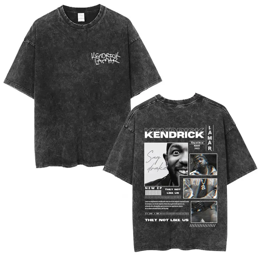 Washed Vintage Rapper Kendrick Lamar They Not Like Us 2025 T-shirts Men Women Hip Hop Casual Retro T Shirts Fashion Trend Tshirt
Washed Vintage Rapper Kendrick Lamar They Not Like Us 2025 T-shirts Men Women Hip Hop Casual Retro T Shirts Fashion Trend Tshirt