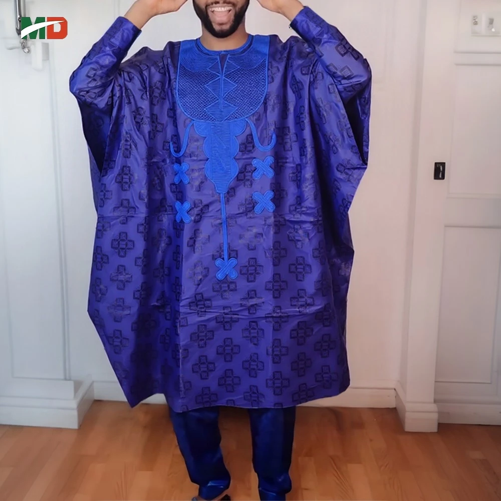 MD African Clothing Traditional 3PCS African Outfit For Man Blue Bazin Riche Agbada Embroidered Wedding Party Robe Plus Size
MD African Clothing Traditional 3PCS African Outfit For Man Blue Bazin Riche Agbada Embroidered Wedding Party Robe Plus Size