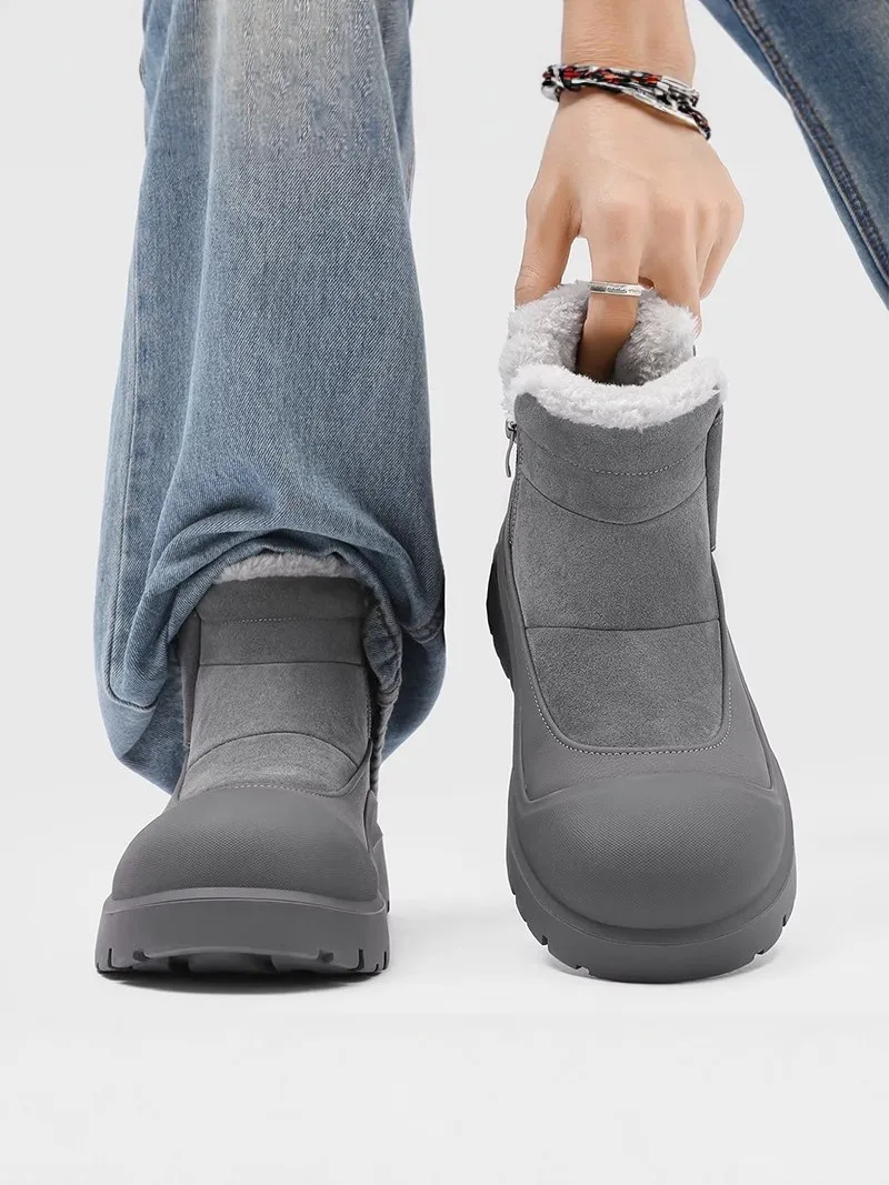 Men's Winter Thickened Fleece Lined High Top Leather Fur Integrated Warm Cotton Snow Boots Waterproof Anti-slip Casual Boots
Men's Winter Thickened Fleece Lined High Top Leather Fur Integrated Warm Cotton Snow Boots Waterproof Anti-slip Casual Boots