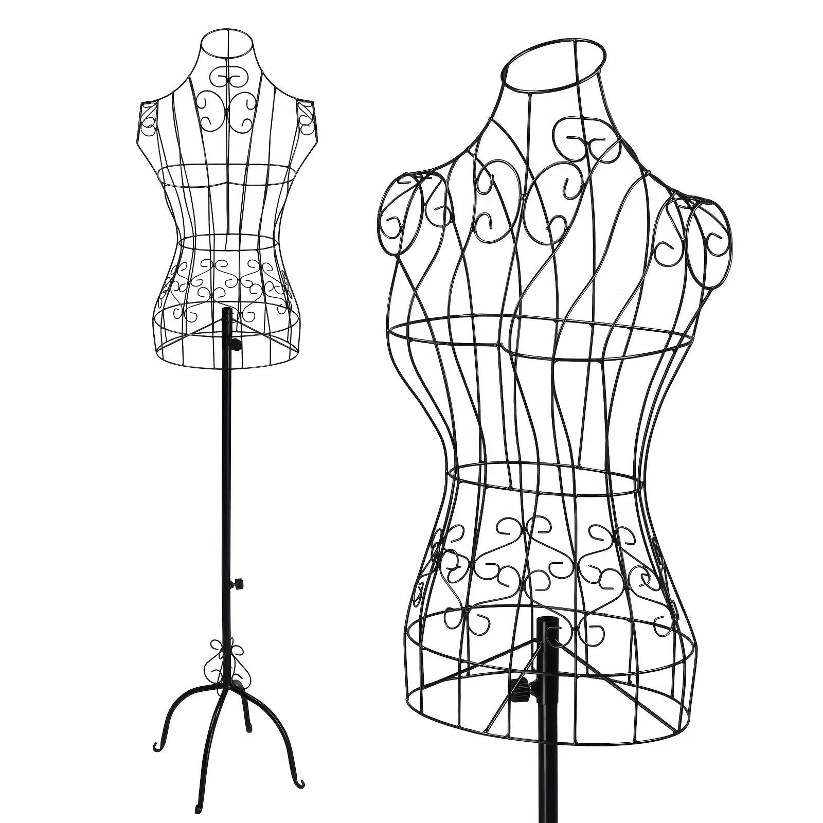 Bonnlo Female Wire Dress Form, Vintage Style Metal Mannequin Body Adjustable Height for Home Decor Display
Bonnlo Female Wire Dress Form, Vintage Style Metal Mannequin Body Adjustable Height for Home Decor Display