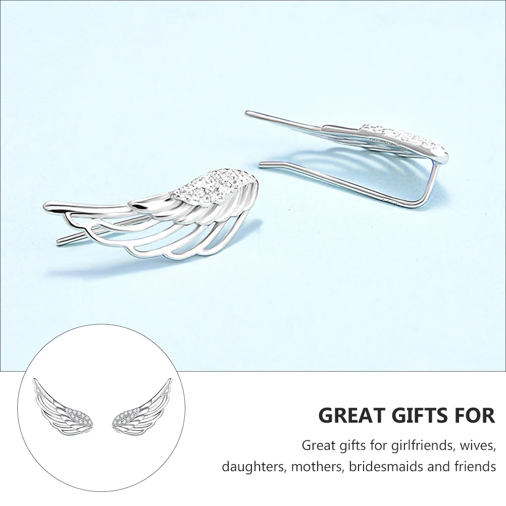 Earrings Wings Dangle S925 Sterling Silver Lightweight Ear Jewelries Jewelry for Women Party Wedding Gifts
Earrings Wings Dangle S925 Sterling Silver Lightweight Ear Jewelries Jewelry for Women Party Wedding Gifts